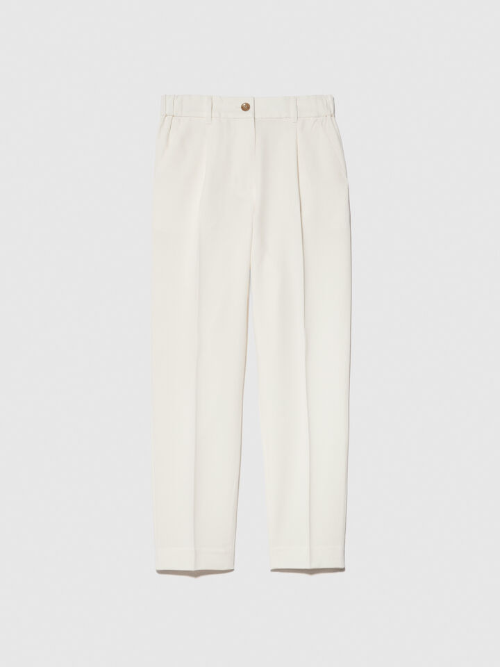 Solid color joggers - women's joggers - Creamy White | Sisley image number 6